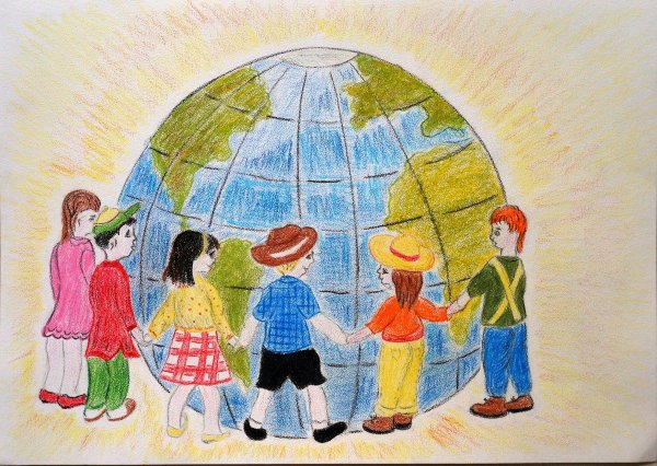 Дети на земном шаре