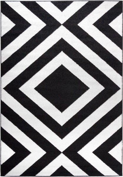Ковер графически черно белый