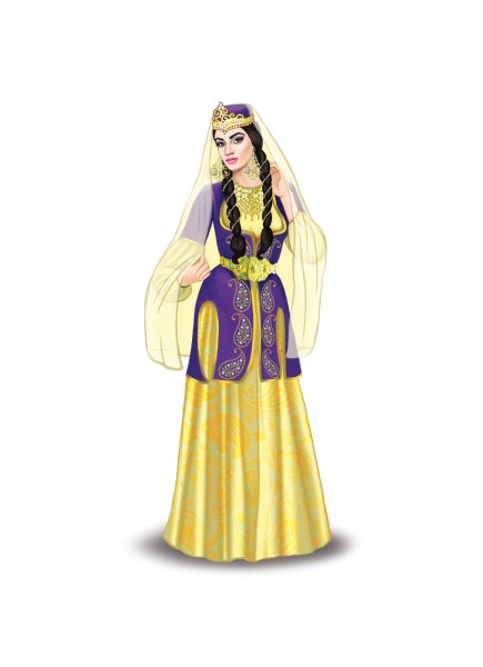 Народный костюм Азербайджана