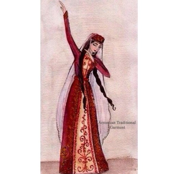 Армянский национальный костюм эскиз