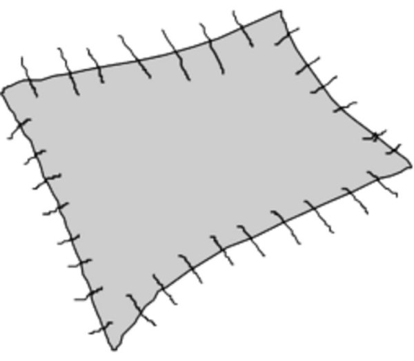 Заплатка на белом фоне