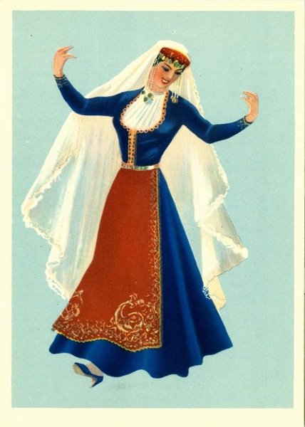 Армянский национальный костюм для срисовки