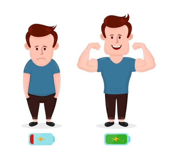 Здоровый и больной человек