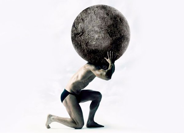 Человек в шаре