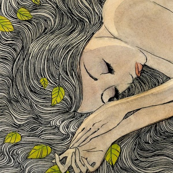 Девушка спит рисунок