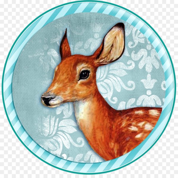 Новогодний олень в круге