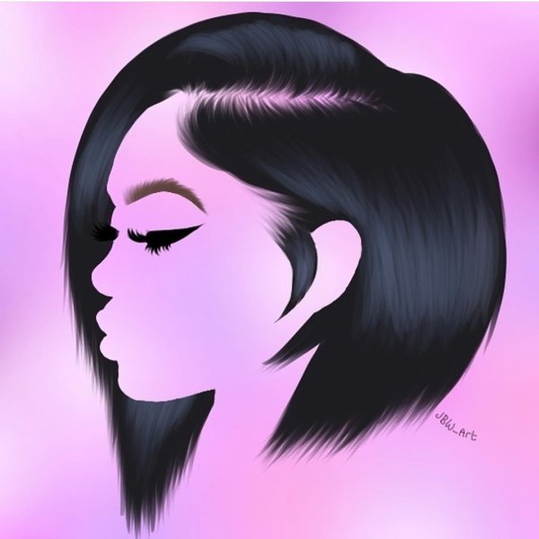 Нарисовать волосы каре