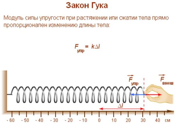 Опыт с пружинами закон Гука