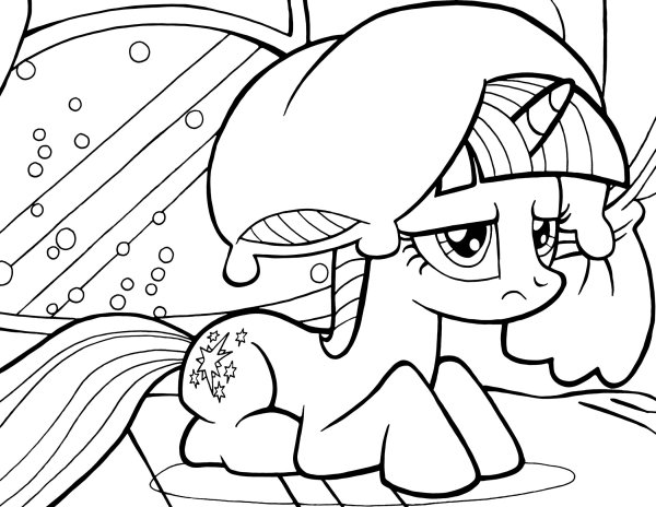 Раскраски my little Pony Искорка