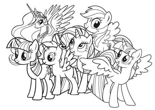 My little Pony раскраска