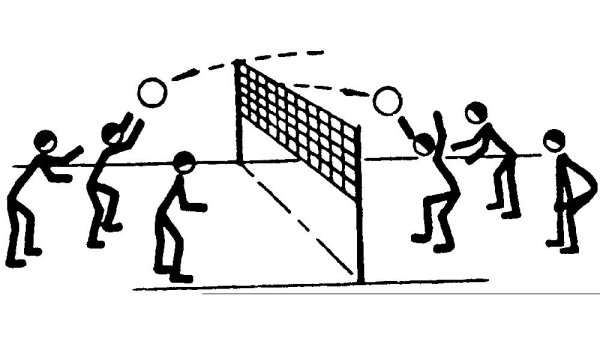 Пионербол с двумя мячами