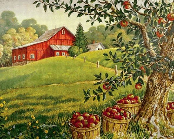 Сбор урожая в деревне