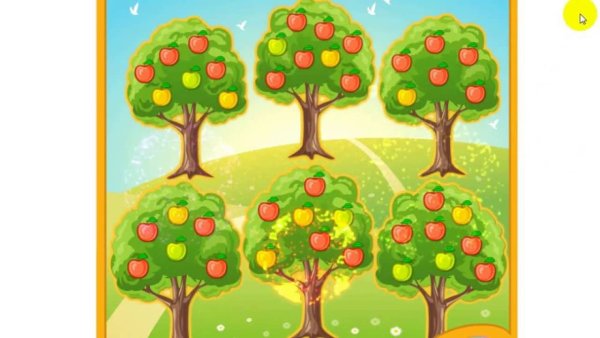 Дерево с яблоками по математике