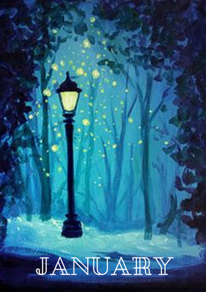 Фонарь гуашью