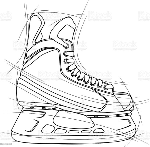 Коньки черно белые