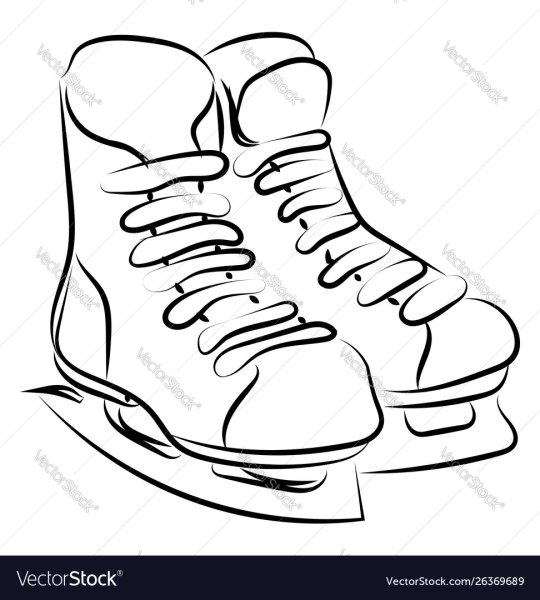 Логотип коньки хоккей