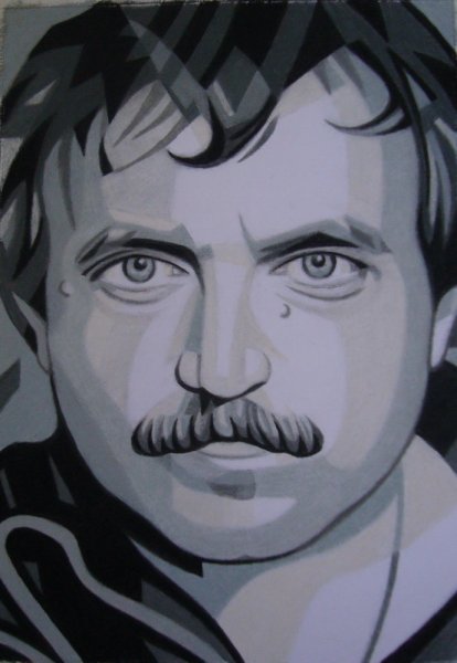 Граттаж городской пейзаж