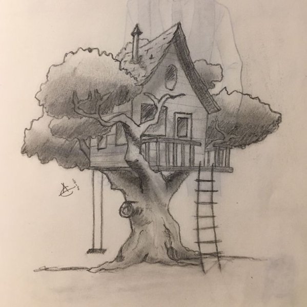 Домик на дереве мультяшный