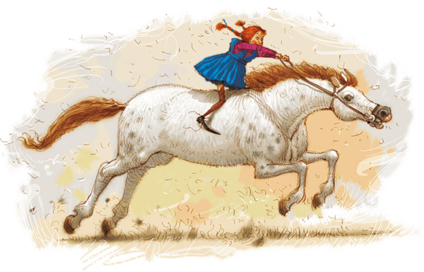 Лошадь Пеппи длинный