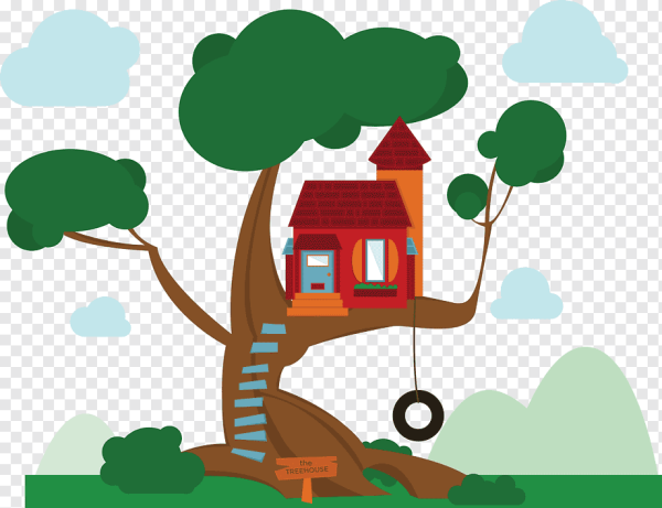 Домик акварель