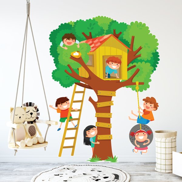 Мультяшное дерево дом