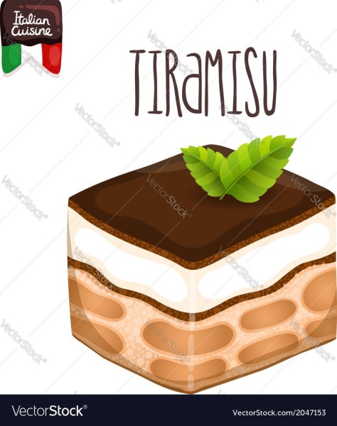 Тирамису в разрезе вектор