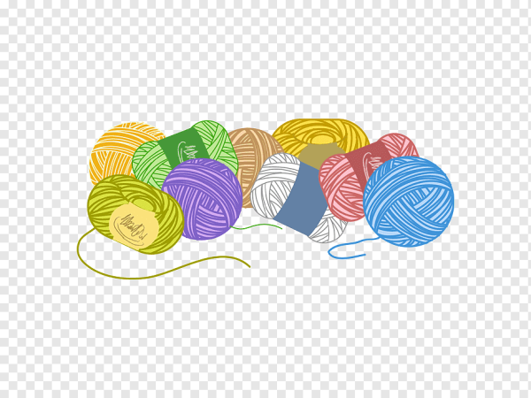 Нарисованный клубок пряжи