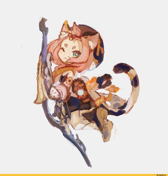 Диона Геншин Импакт сзади