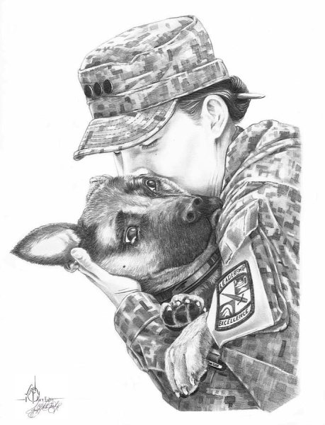 Армейские рисунки карандашом