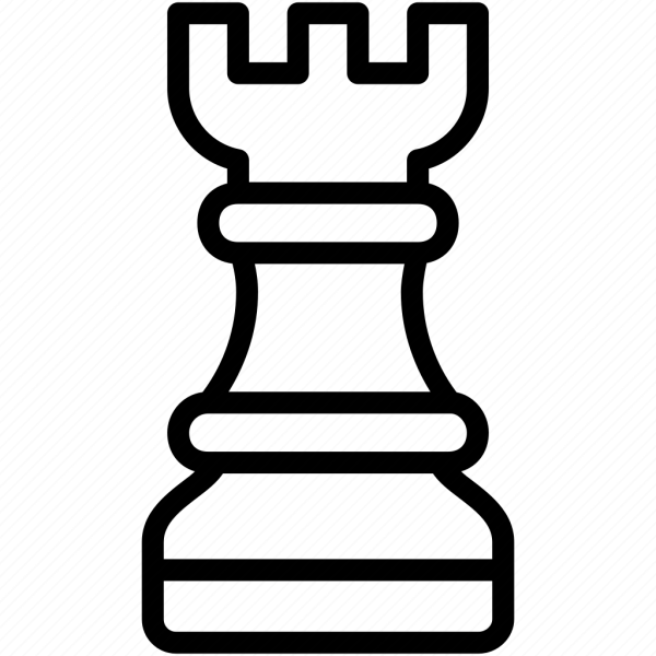 Шахматная фигура ферзь контур