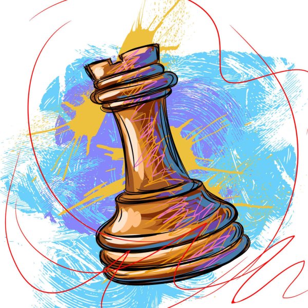 Белая Ладья шахматы рисунок