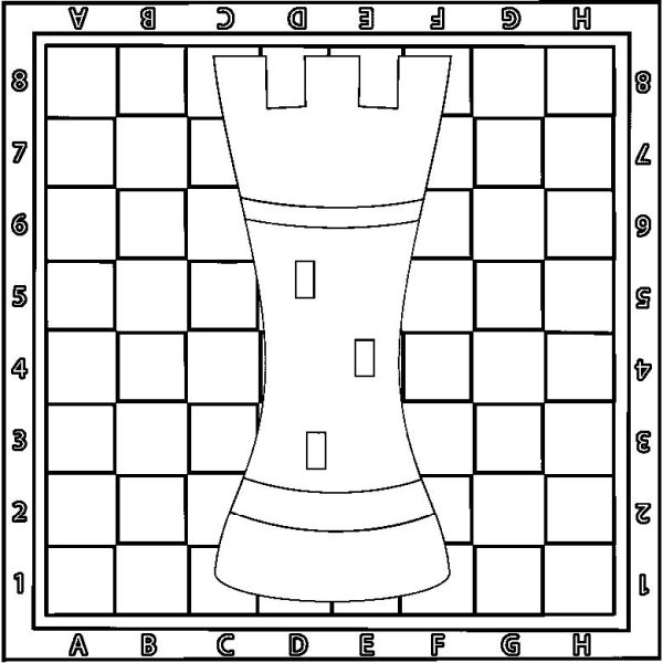 Шахматы раскраска для детей