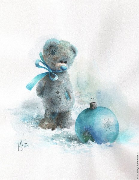 Новогодние Акварельные иллюстрации