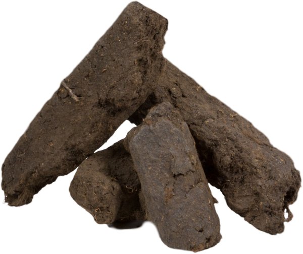 Торф на белом фоне