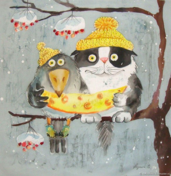 Забавные зимние рисунки