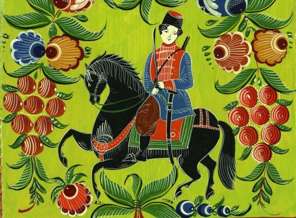 Городецкая роспись в Третьяковской галерее