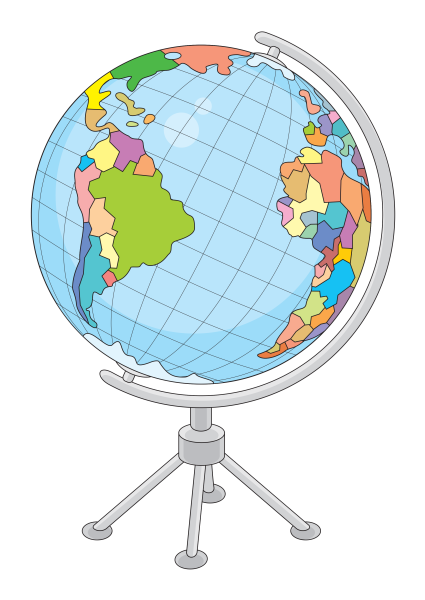Глобус рисунок