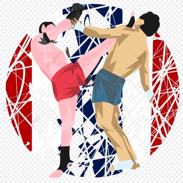 Muay Thai бой вектор