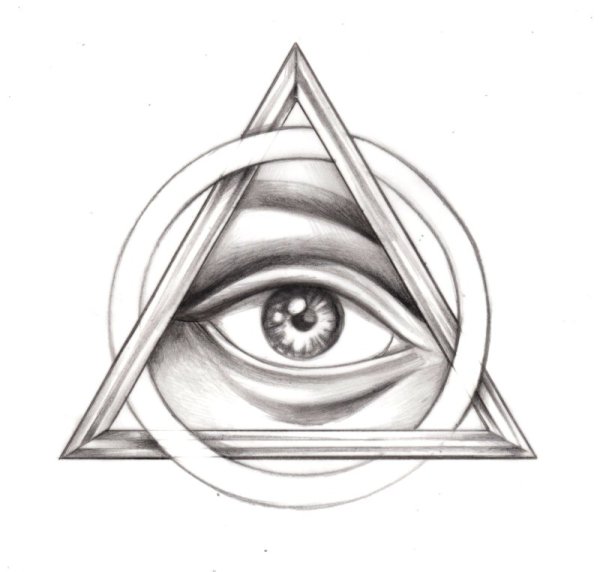 Tattoo глаз гора Всевидящее око