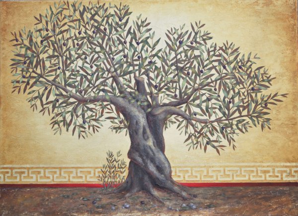 Оливковое дерево арт