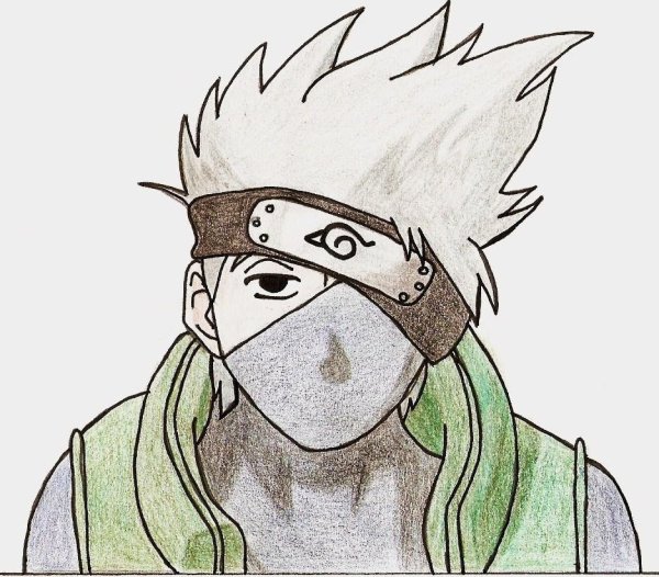 Какаши сенсей для срисовки