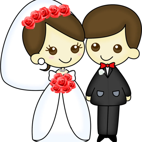 Мультяшные молодожены