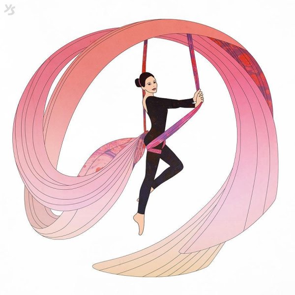 Гимнастка на полотнах арт