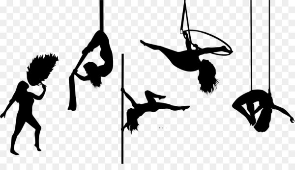 Воздушная гимнастка силуэт