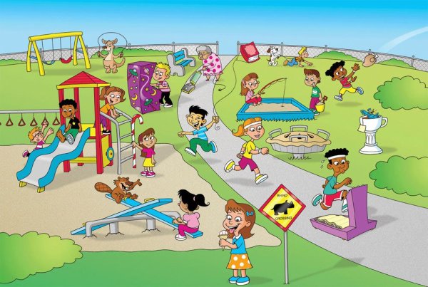 Описать картинку детская площадка