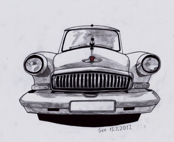 Волга рисунок