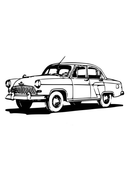 Раскраска автомобили Волга