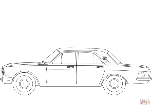 Раскраска ГАЗ 24 Волга
