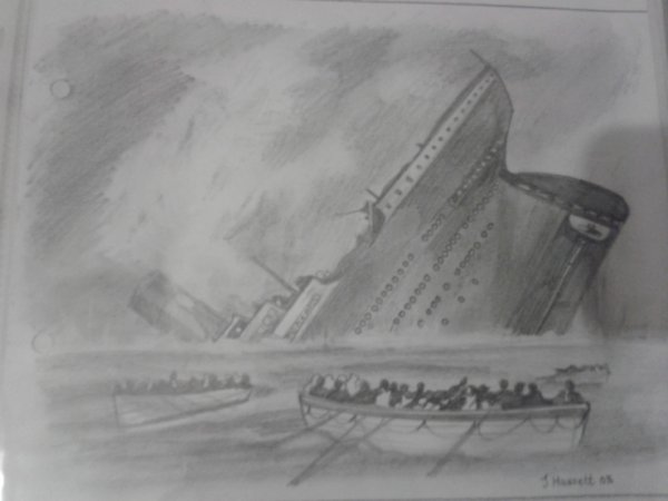 Титаник рисунок сбоку