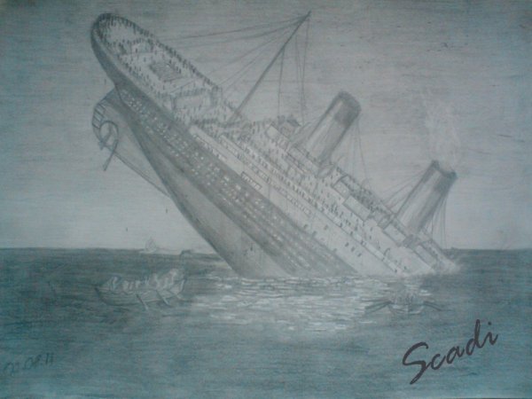 Титаник рисование